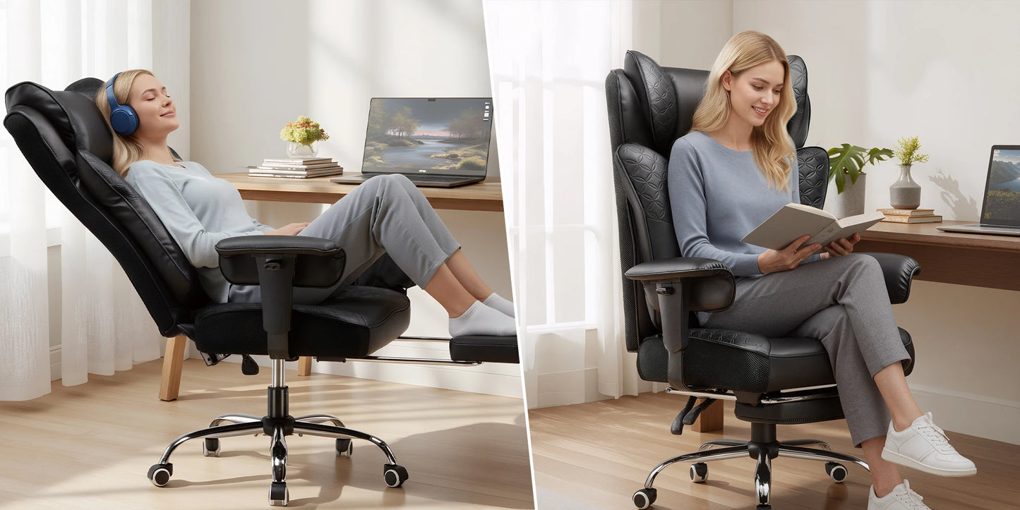 GTPLAYER Ergonomic Gaming Office Chair With Foot Rest