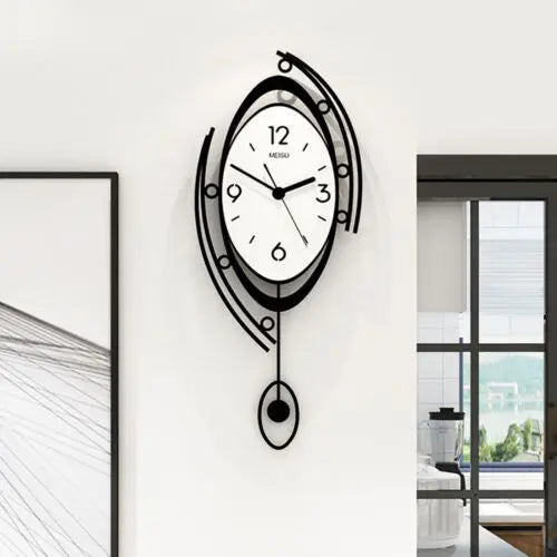 Modern Nordic Wall Clock 3D Acrylic And Metal Design