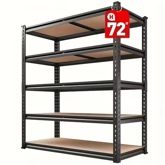 72 Inch Heavy-duty Metal Storage Rack, With A Load-bearing Capacity Of 2000 Pounds Per Layer, Adjustable Height