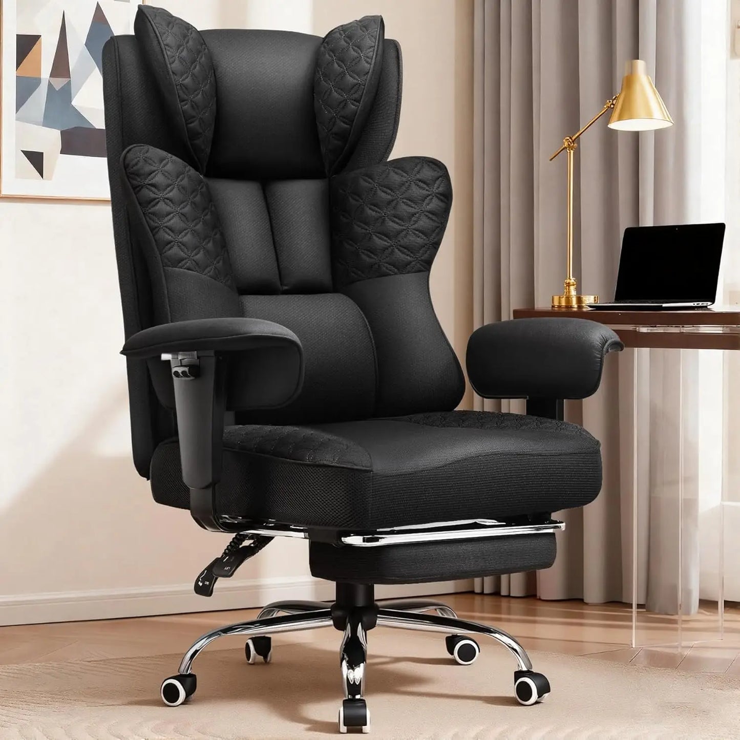 GTPLAYER Ergonomic Gaming Office Chair With Foot Rest