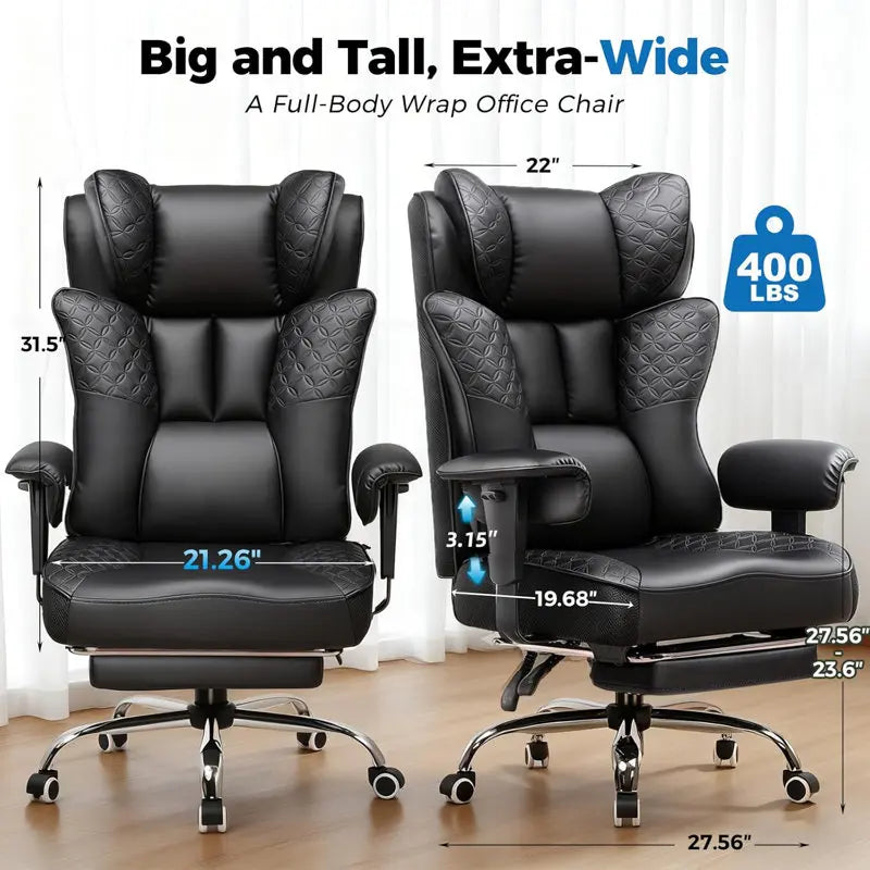 GTPLAYER Ergonomic Gaming Office Chair With Foot Rest