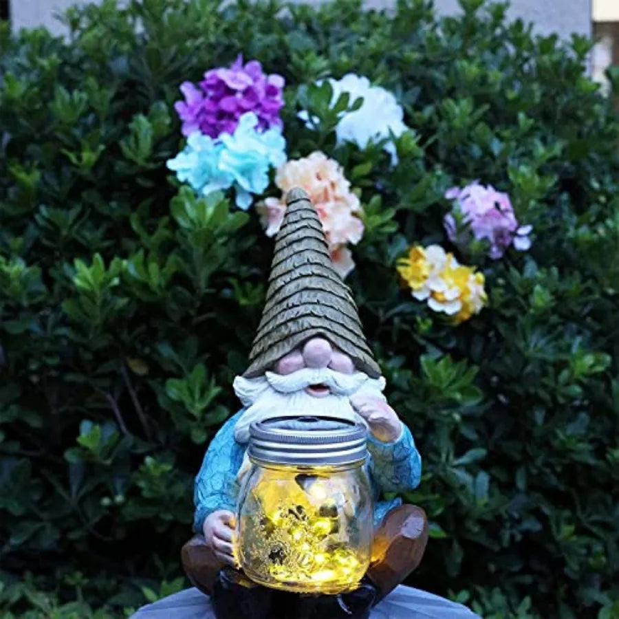 Solar Waterproof, Mothers Day, Birthday Housewarming for Women Mom Grandma, Large Garden Gnome Funny Solar Outdoor LED Lights R