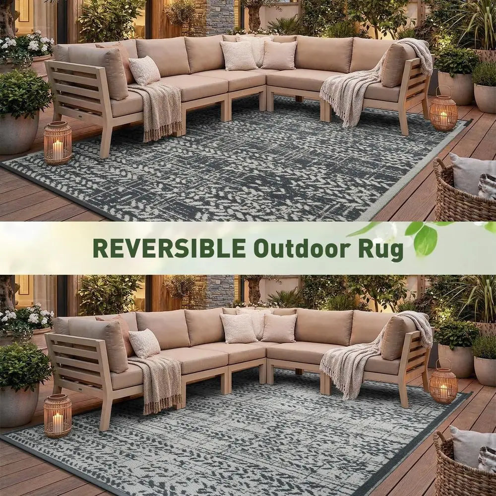Waterproof Outdoor Patio Rug Mat Anti Slip For RV Deck