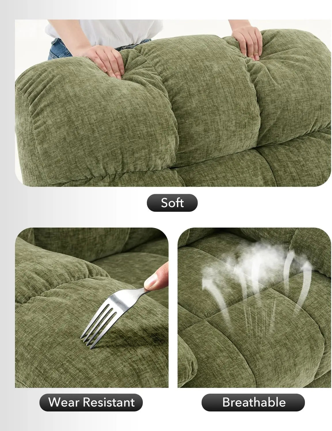 HiMISS Rocker Recliner Chair For Adults Overstuffed Manual Glider