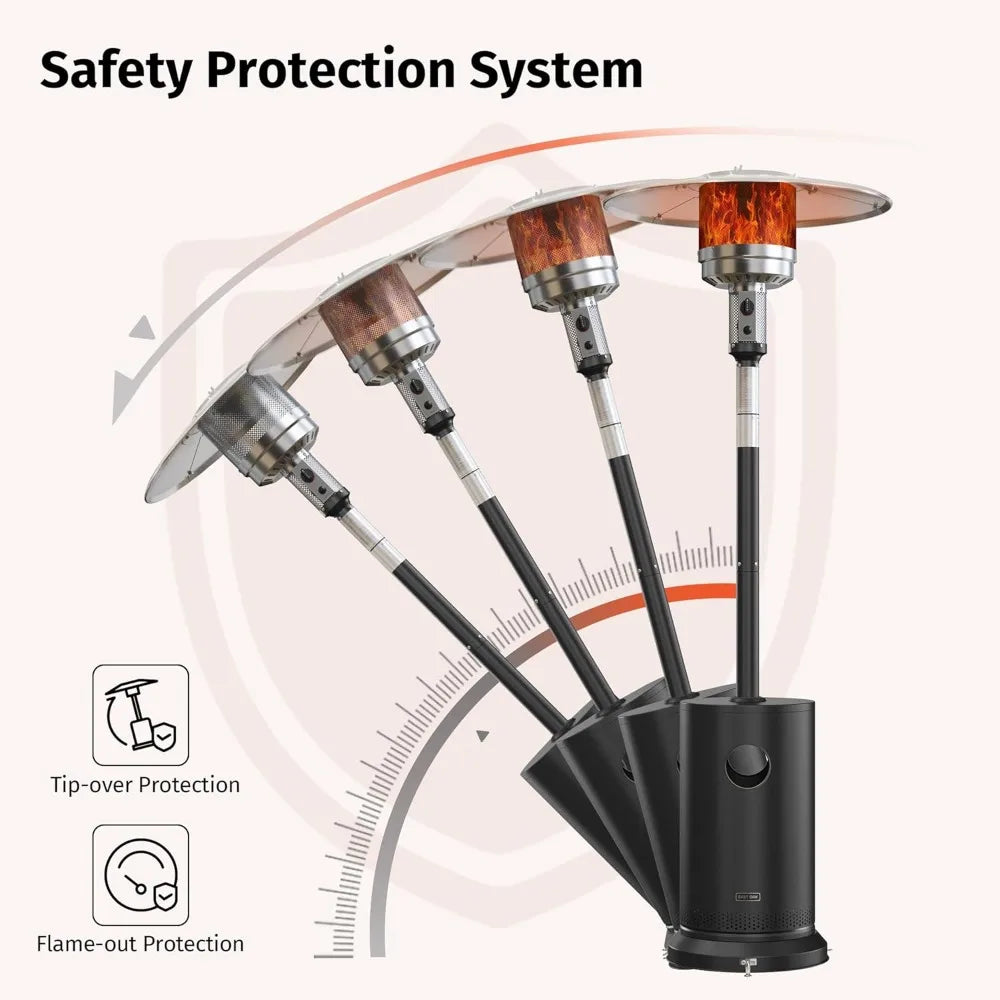 Outdoor 50,000 BTU Patio Heater With Round Table Design