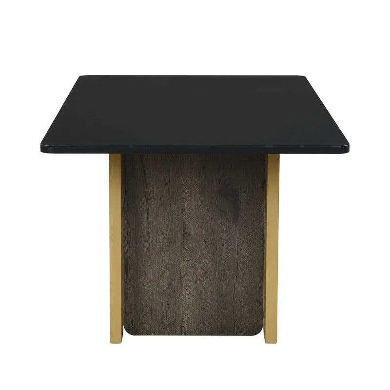 Modern Light Luxury TV Stand and Coffee Table Set, Wood Console with Storage Cabinet and Adjustable Shelves for Living Room
