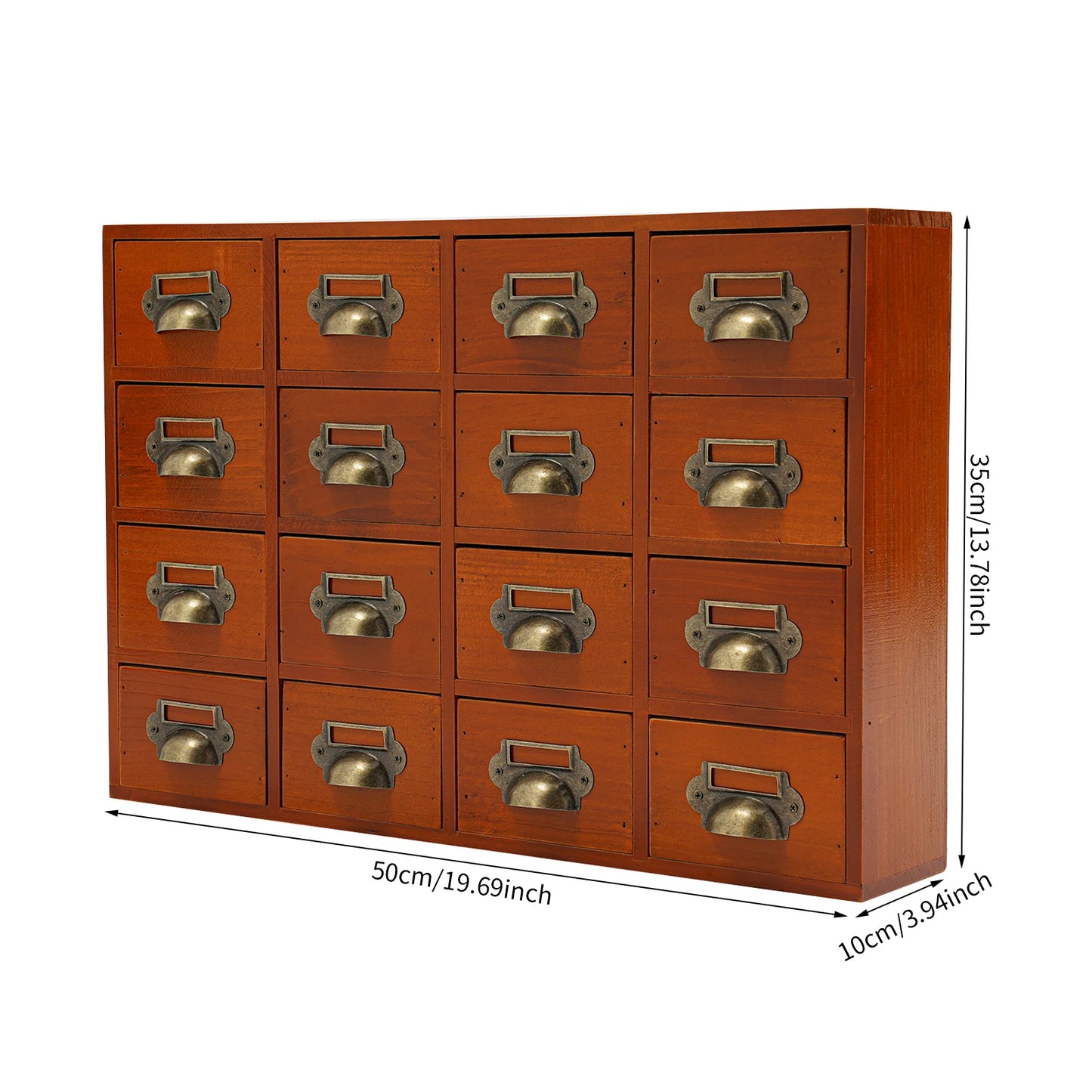 16 Drawers Storage Cabinet,, Apothecary Chests and Cabinets, Herb Storage Box, Wooden Desk Drawer Organizer