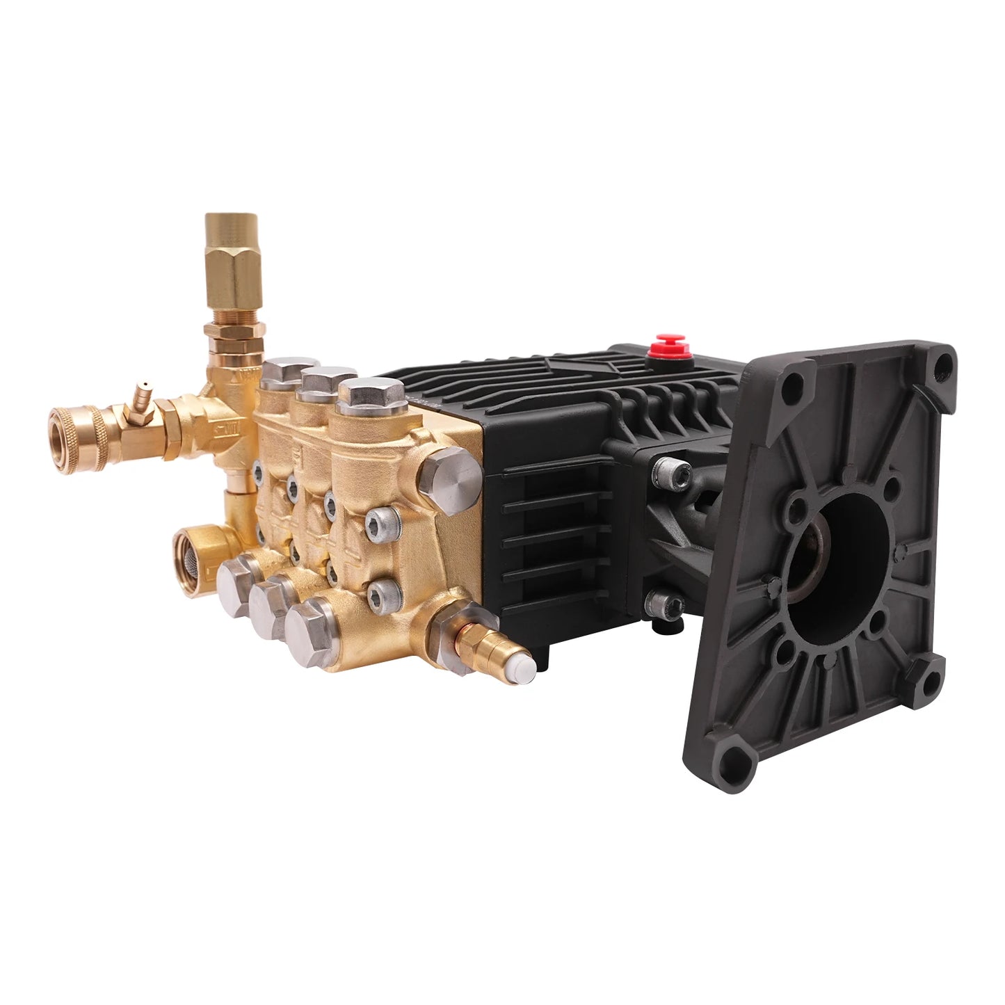 4000PSI 4GPM High Pressure Brass Pump Head Gas Pressure Washer Pump 13HP 3400RPM Direct Drive Rust Proof Aluminum Shell with Pressure Gauge for Car Wall Sidewalk