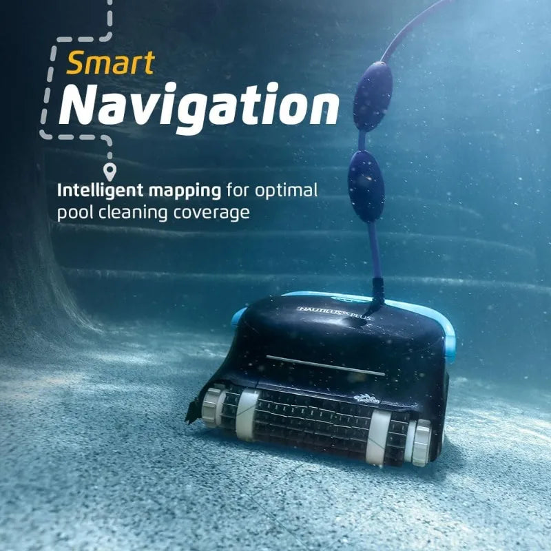 Dolphin Nautilus CC Plus Wi-Fi Automatic Robotic Pool Vacuum Cleaner, Always Cleaning, Never Charging, with Wall Climbing
