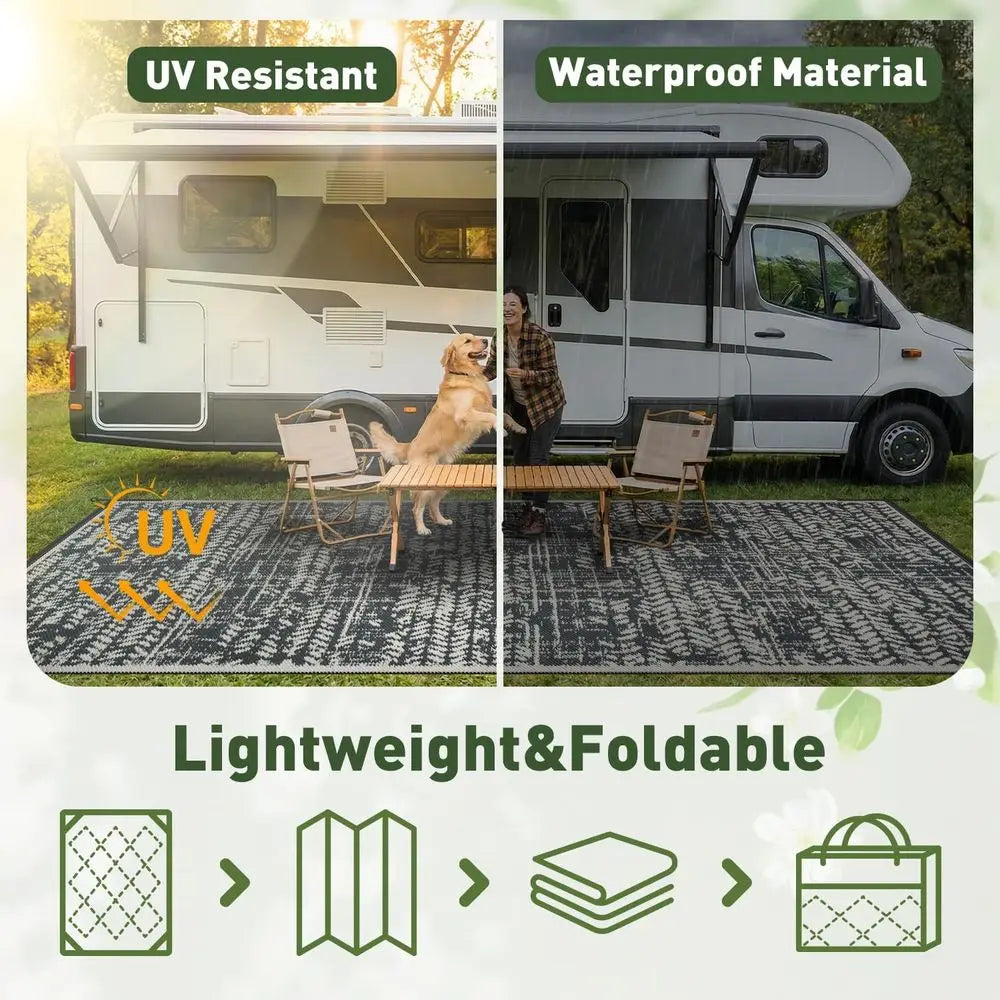 Waterproof Outdoor Patio Rug Mat Anti Slip For RV Deck