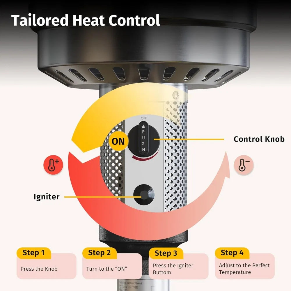Outdoor 50,000 BTU Patio Heater With Round Table Design