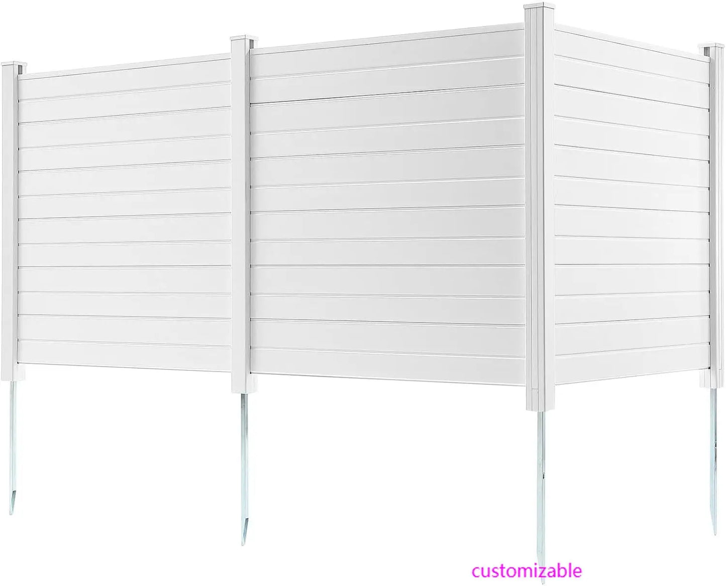 XMSJ Outdoor Privacy Screen Three-Panel Pool Equipment Enclosure