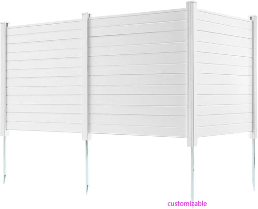 XMSJ Outdoor Privacy Screen Three-Panel Pool Equipment Enclosure