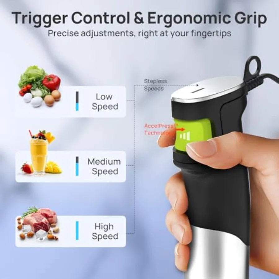 MDNG Immersion Blender 1100W Handheld 10 In 1
