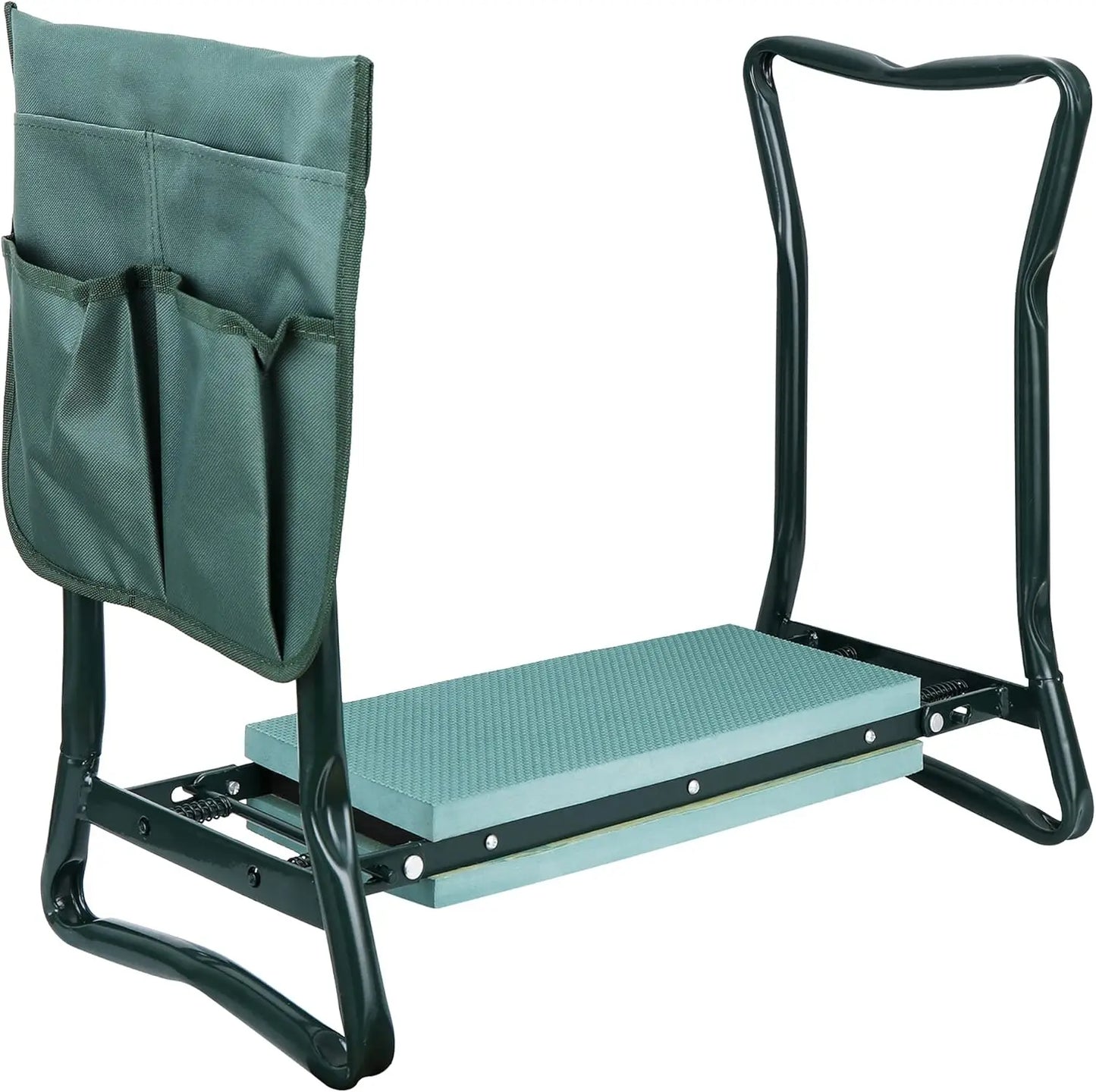 Folding Garden Kneeler Seat Garden Bench Stool with Handles, Multi-use Pouch,