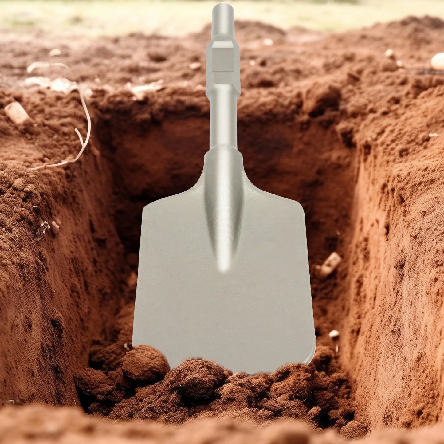 44*13.5cm Sharp Shovel Shank Demolition Hammer Clay Spade Cutter Concrete Chisel Long Shovel Bit For 65/95 Jack Hammer