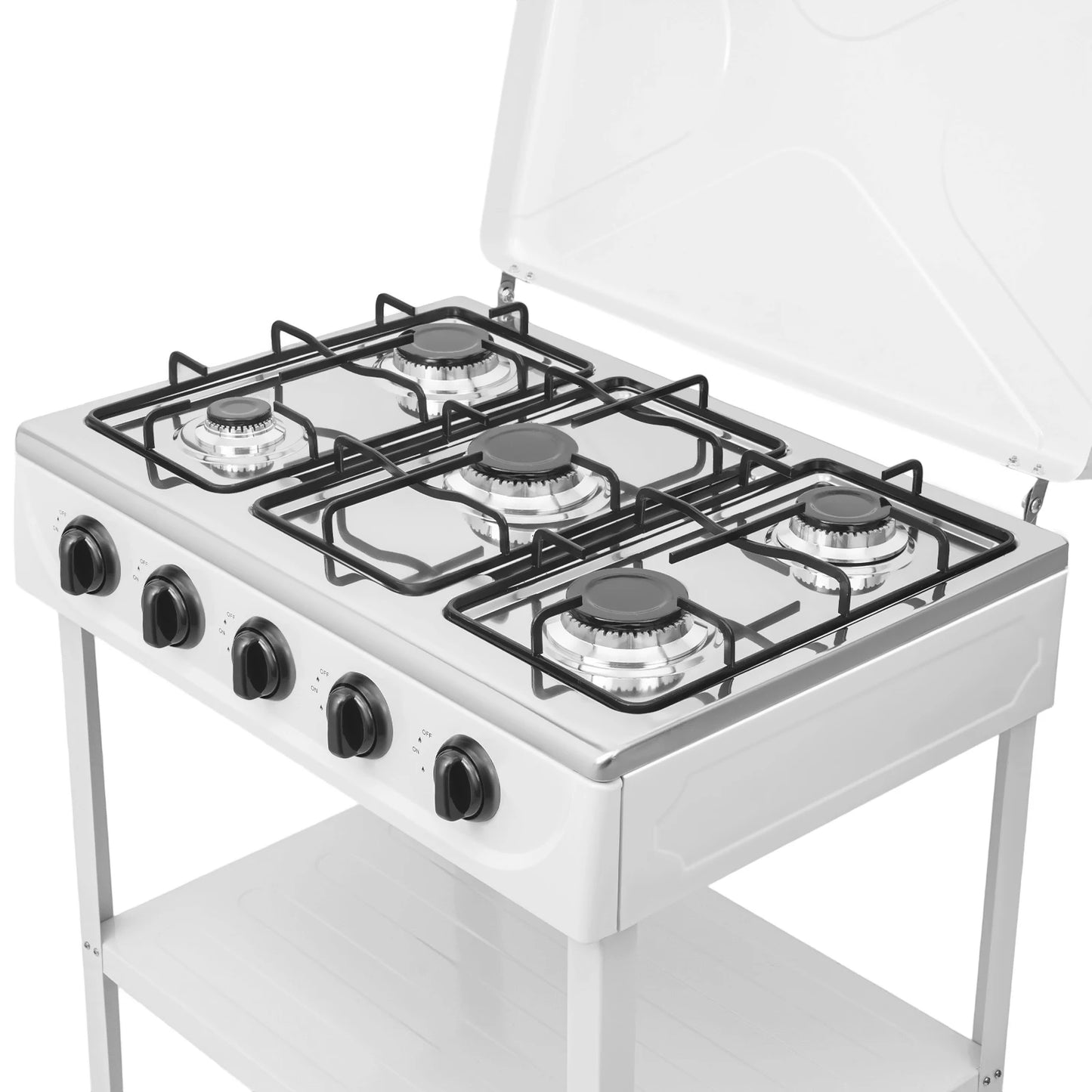 Five Burner Natural Gas Freestanding Grill for Outdoor Grilling