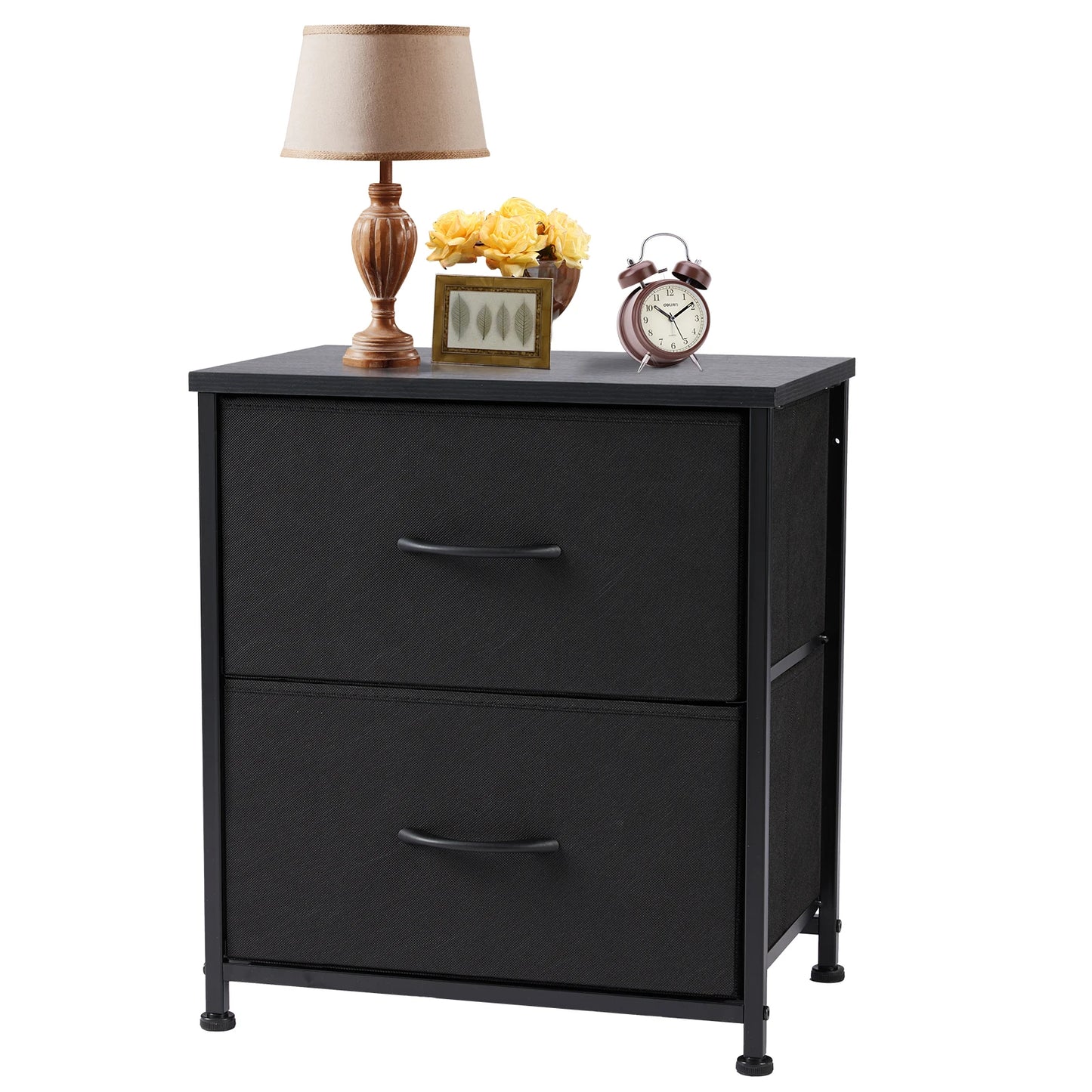 JHK Nightstand Bedside Table Drawers Storage Cabinet Bedroom