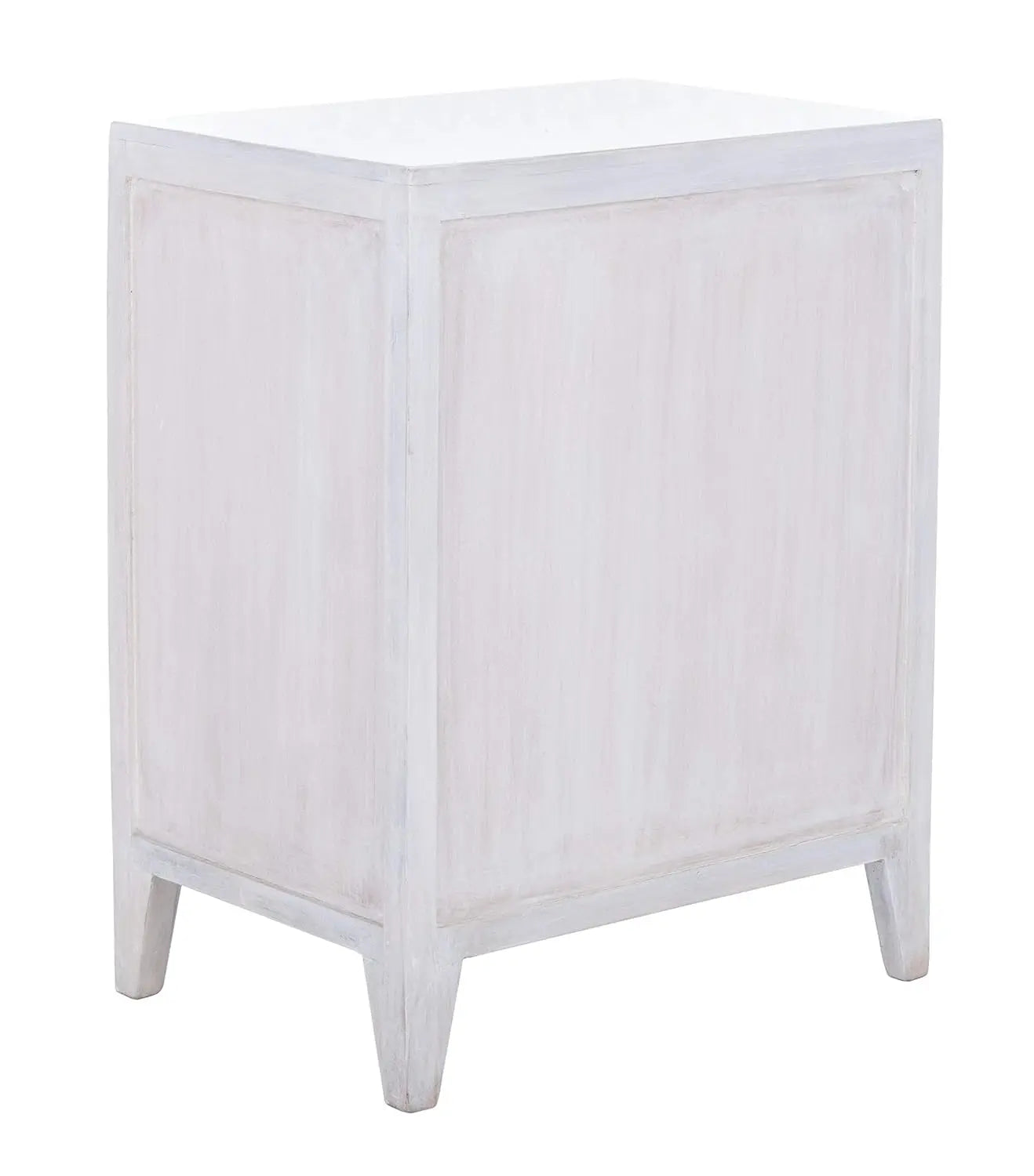 Carved Mandala Door Storage Nightstand Thea Wash Boho Bedroom Table