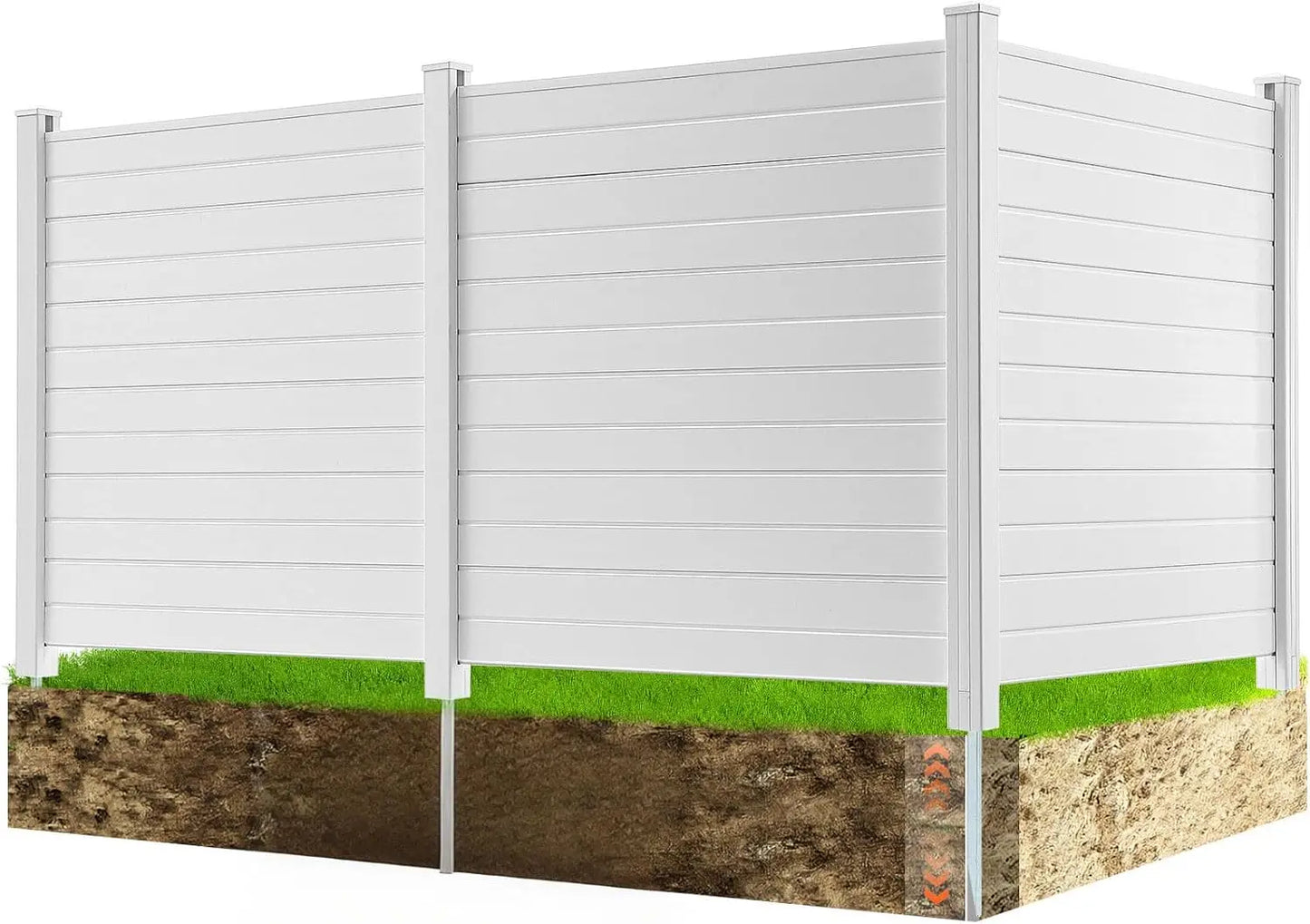 XMSJ Outdoor Privacy Screen Three-Panel Pool Equipment Enclosure
