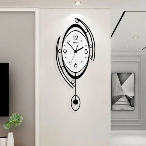 Modern Nordic Wall Clock 3D Acrylic And Metal Design