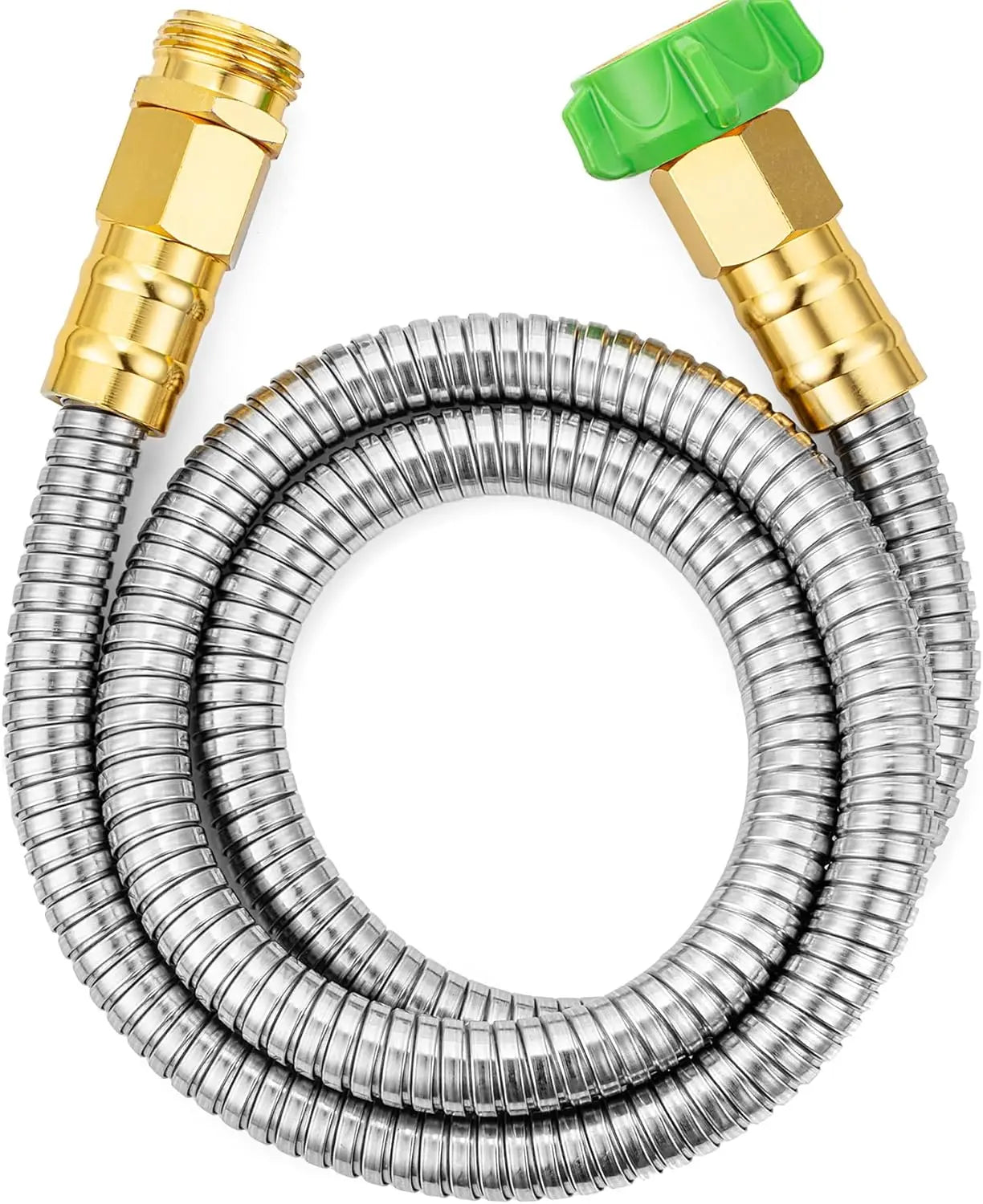 UNCO- Metal Garden Hose, 10 Feet Stainless Steel No Kink, Durable Flexible | Water Hose for Garden, Yard, Outdoor Watering and C