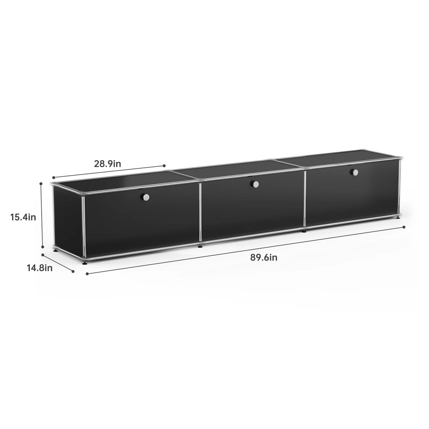 Modern Storage Cabinet Stainless Metal Organizer TV Stand Cabinet for Living Room and Home Office Furniture