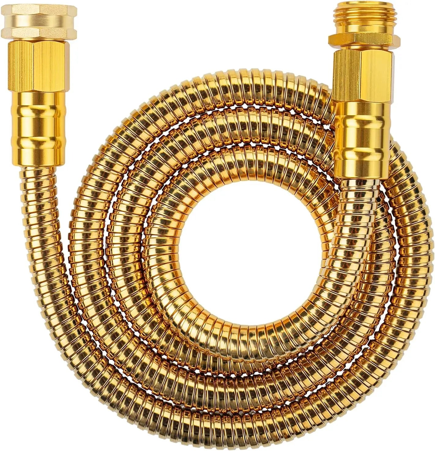 UNCO- Metal Garden Hose, 10 Feet Stainless Steel No Kink, Durable Flexible | Water Hose for Garden, Yard, Outdoor Watering and C