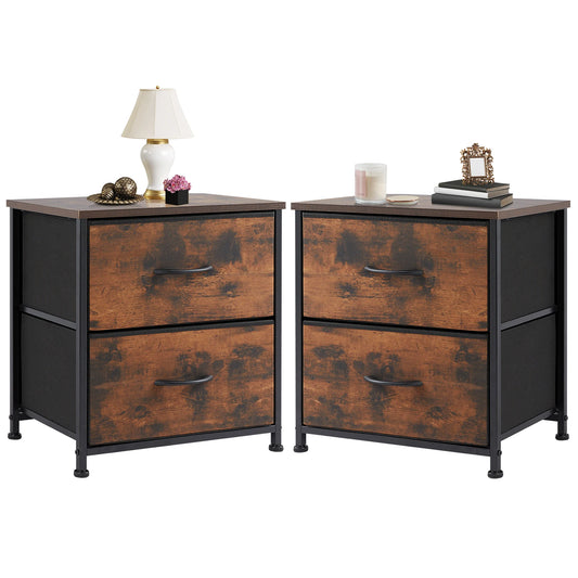 JHK Nightstand Bedside Table With Ample Storage Drawers