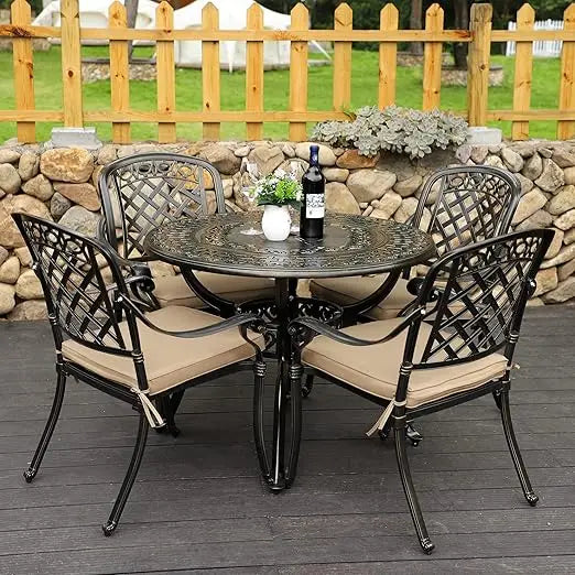 Sumshadow All Weather Cast Aluminum Outdoor Patio Dining Set
