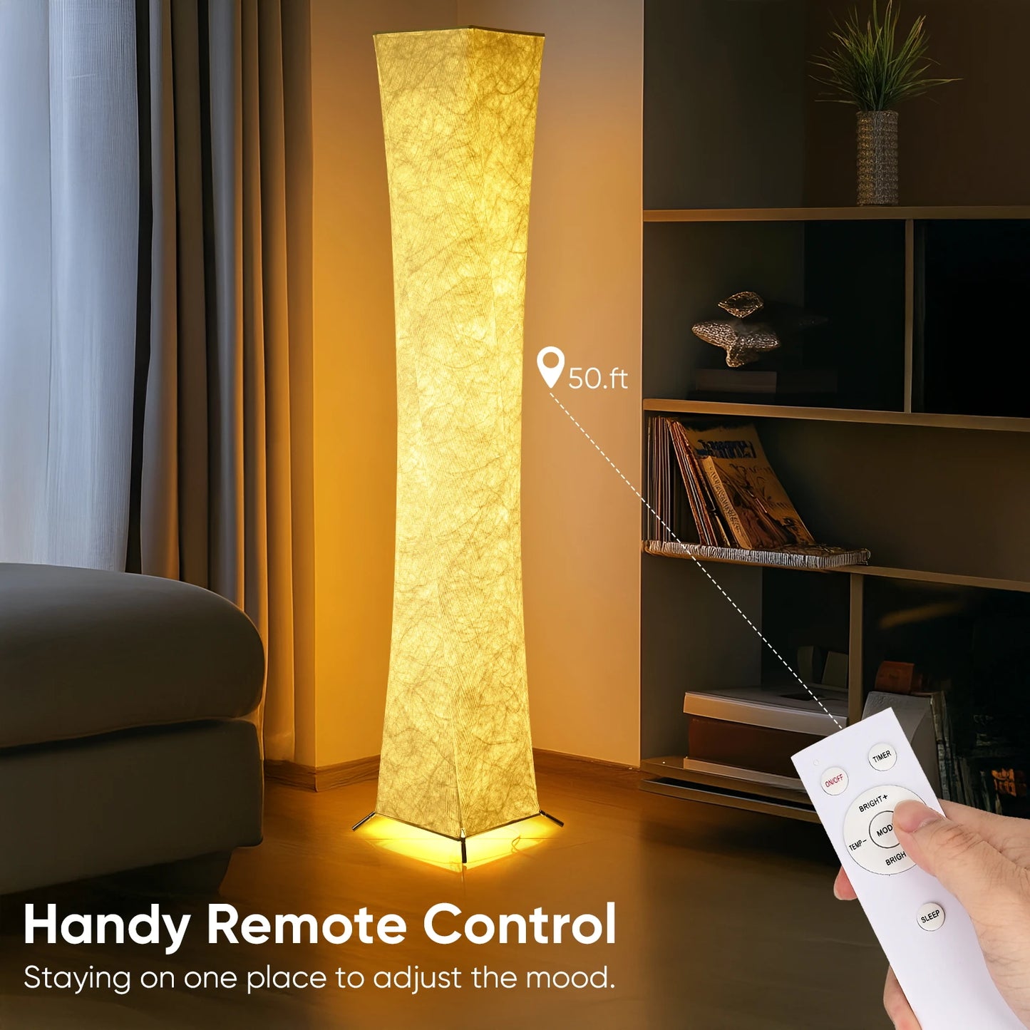 Soft Light Floor Lamp With LED And Tyvek Shade 3000K