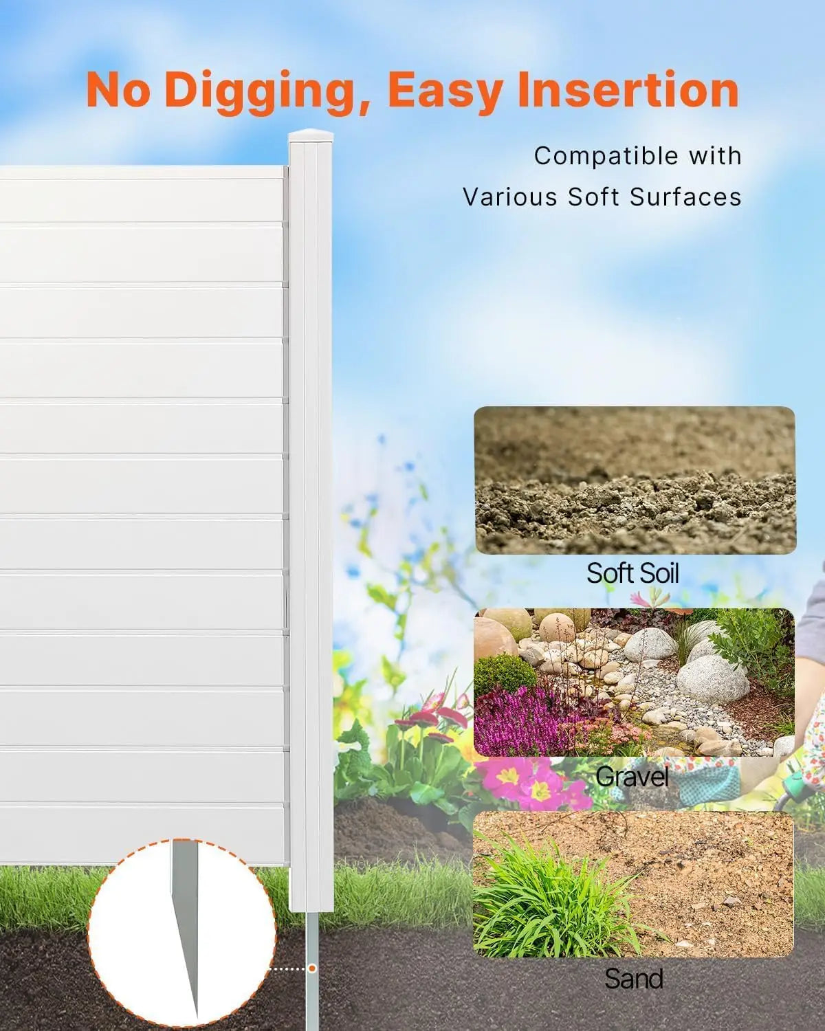 XMSJ Outdoor Privacy Screen Three-Panel Pool Equipment Enclosure