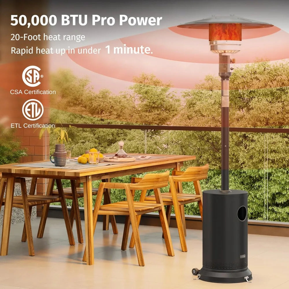 Outdoor 50,000 BTU Patio Heater With Round Table Design