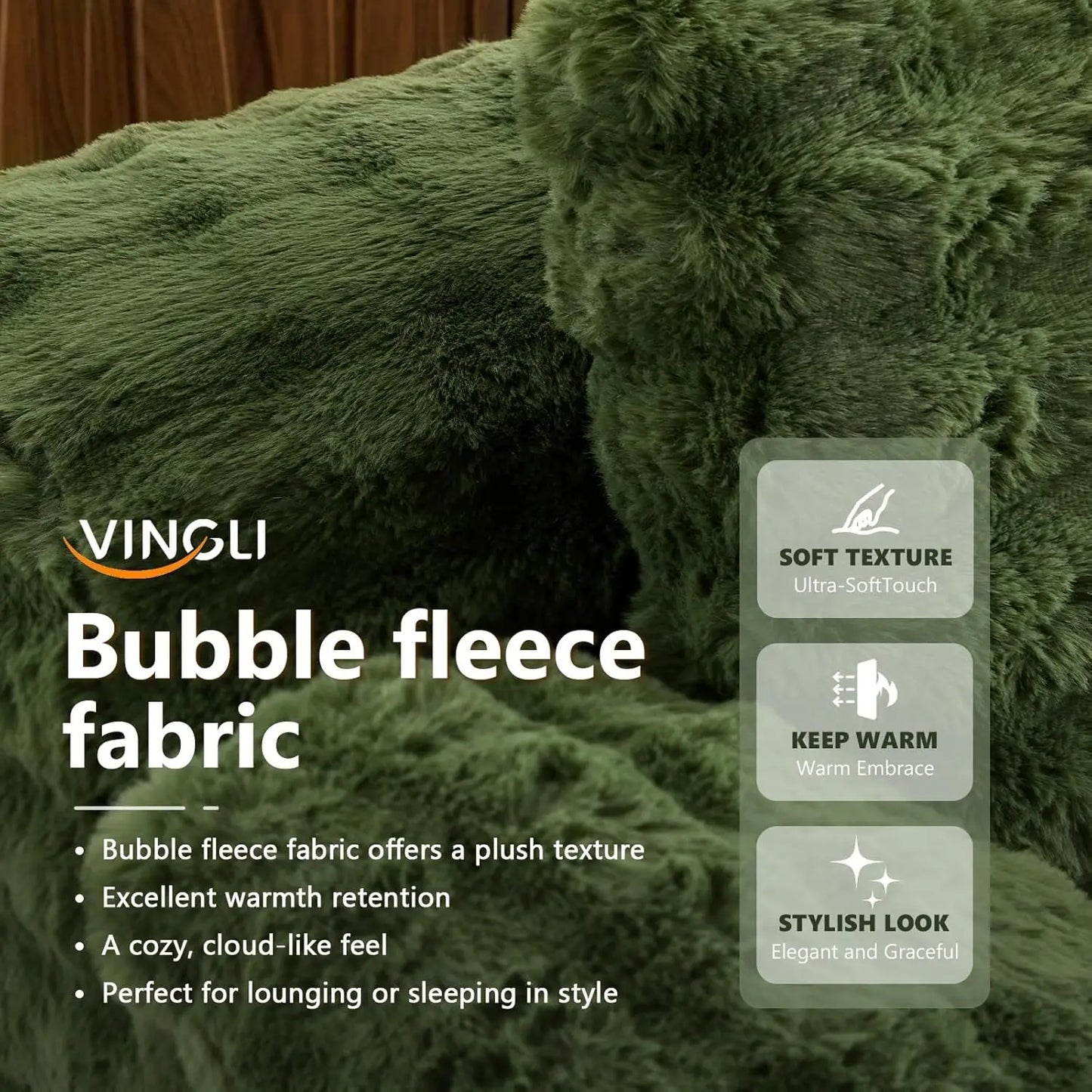 Bubble Fleece Upholstered Chaise Lounge Chair For Indoor Reading