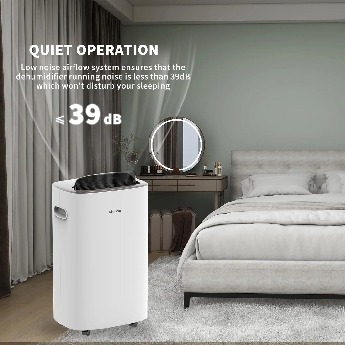 Shinco Dehumidifier For Home And Basements Auto Or Manual Drainage