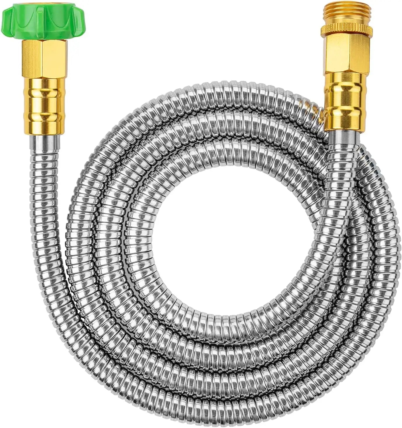 UNCO- Metal Garden Hose, 10 Feet Stainless Steel No Kink, Durable Flexible | Water Hose for Garden, Yard, Outdoor Watering and C