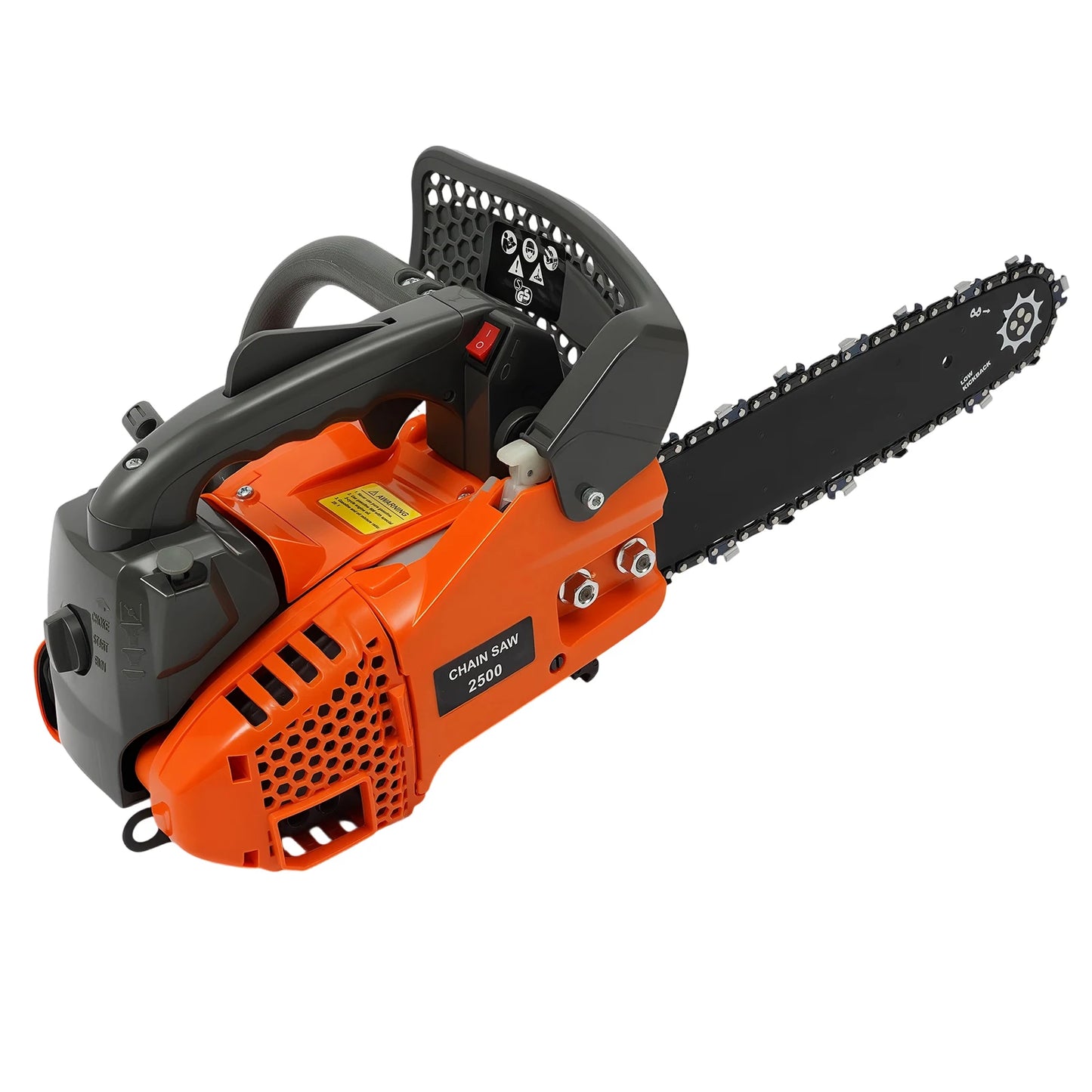 25.4cc 2-Cycle Gas Powered Chainsaw 11.8-inch Guide Bar 900W Gasoline Power Chain Saws Tree Cutting Trimming Log 1.22hp