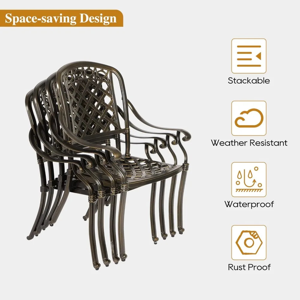 Sumshadow All Weather Cast Aluminum Outdoor Patio Dining Set