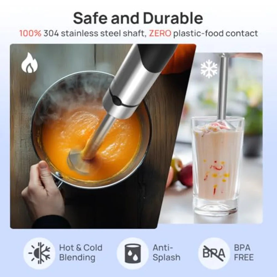 MDNG Immersion Blender 1100W Handheld 10 In 1