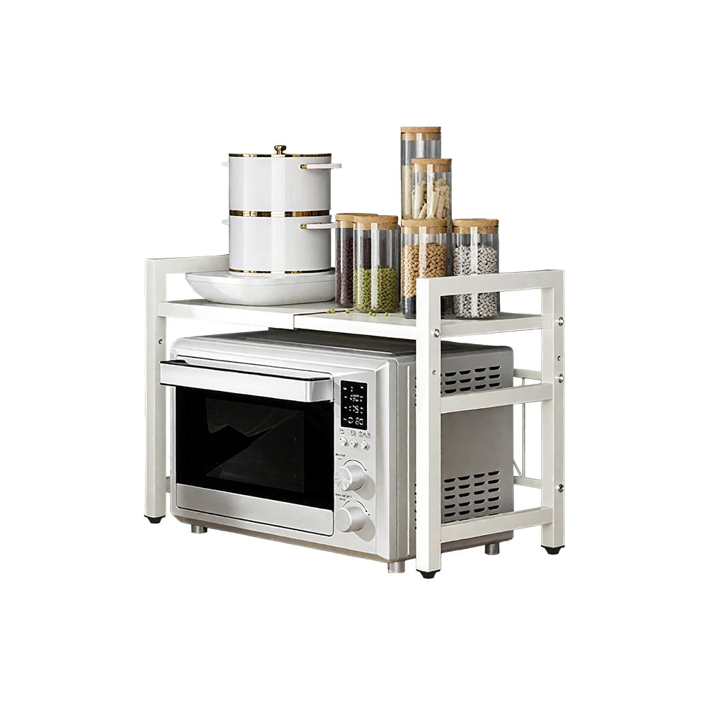 Expandable Microwave Shelf Organizer Moisture And Rust Proof Tableware Storage